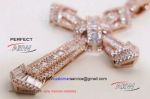 Perfect Replica High Quality All Diamonds Rose Gold Crux Necklace For Sale